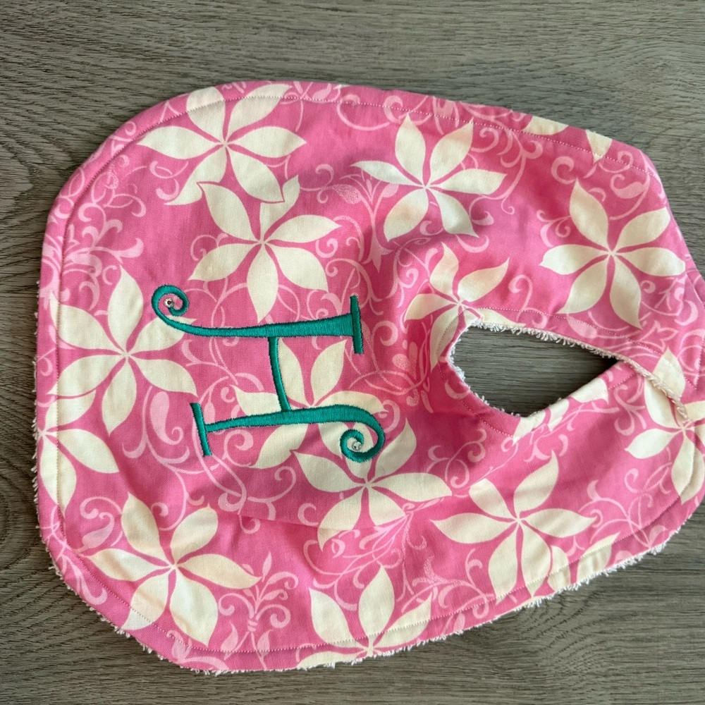 Pink Floral Kids Bib